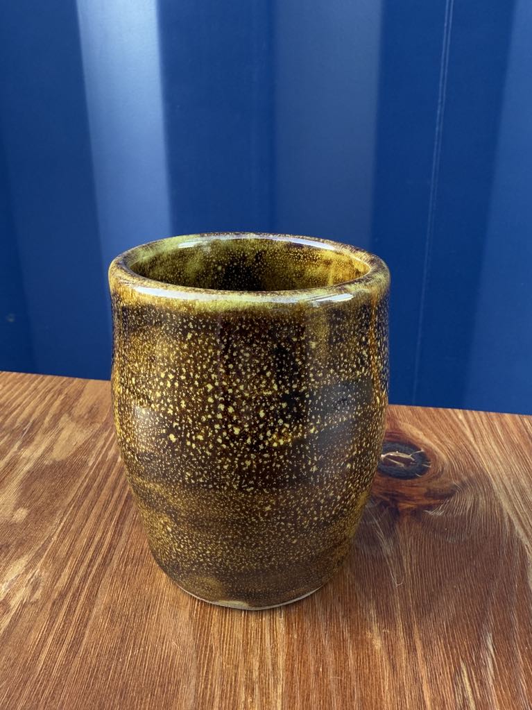 Brown and yellow mug