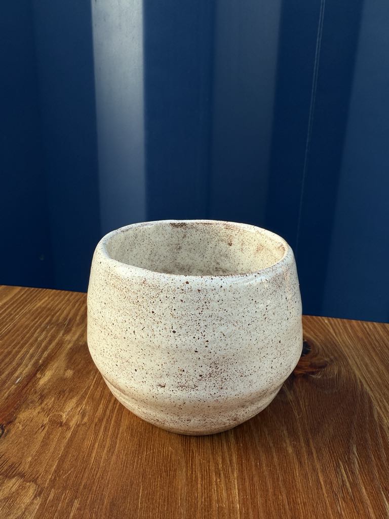 Cream speckled bowl